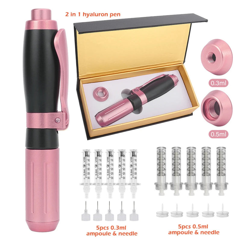 0.3/0.5ML Hyaluron Acid Pen Reduce Blemishes Wrinkles Thickening Lips Hyaluronic Acid Syringe Atomizer Adjustable Pressure Pen-Health Wisdom™