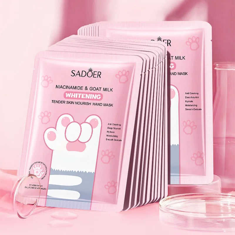 10 Pairs Goat Milk Nourishing Hand Mask Hands Masks Moisturizing Anti Wrinkle Whitening Hand Gloves Skin Care Products-Health Wisdom™