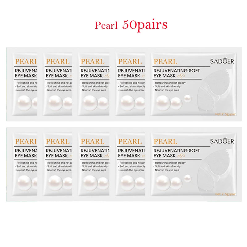 100Pcs=50Pairs Crystal Collagen Eye Mask Moisturizing Anti Dark Circles Anti-wrinkle Sakura Eye Patches Skin Care for Eyes-Health Wisdom™