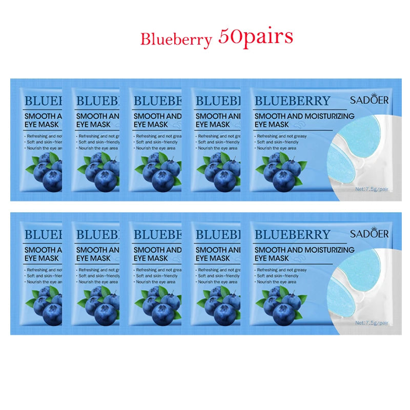 100Pcs=50Pairs Crystal Collagen Eye Mask Moisturizing Anti Dark Circles Anti-wrinkle Sakura Eye Patches Skin Care for Eyes-Health Wisdom™