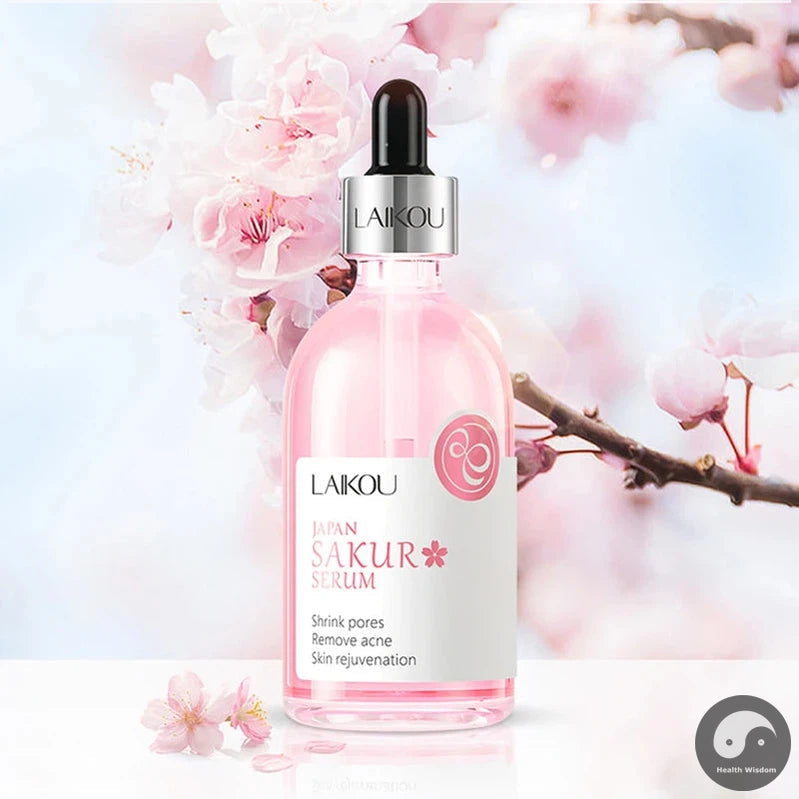 100ml LAIKOU Sakura Serum Vitamin C Essence Moisturizing Anti Wrinkles Whitening Face Serum Beauty Facial Skin Care Products-Health Wisdom™