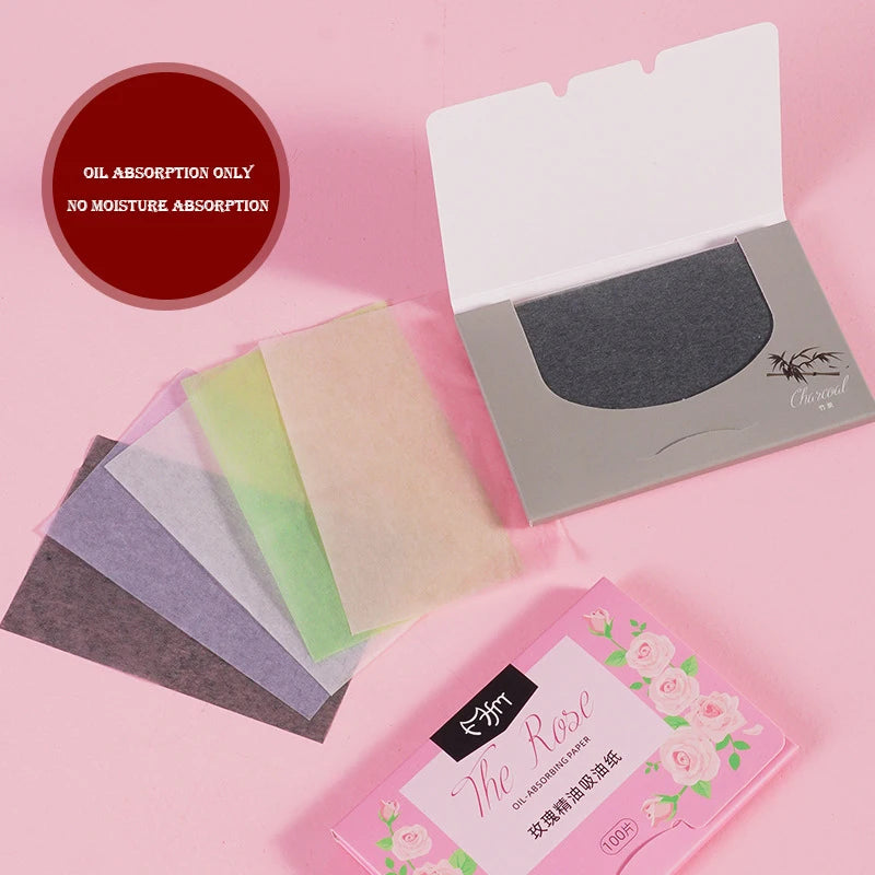100pcs Facial Absorbent Paper Face Wipes Matcha Anti-grease Paper Oil Absorbing Sheets Cosmetics Makeup Facial Cleaning Tools-Health Wisdom™