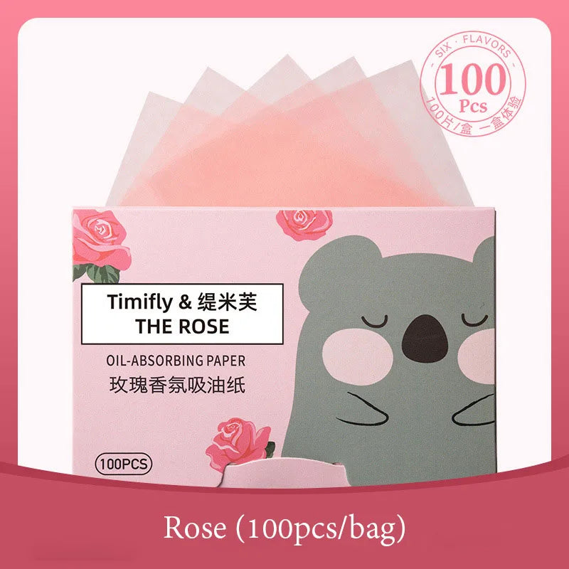 100pcs Fragrance Facial Oil Absorbing Paper facial absorbent paper Face Oil Absorbing Sheets Makeup Tools Skin Care for Women-Health Wisdom™