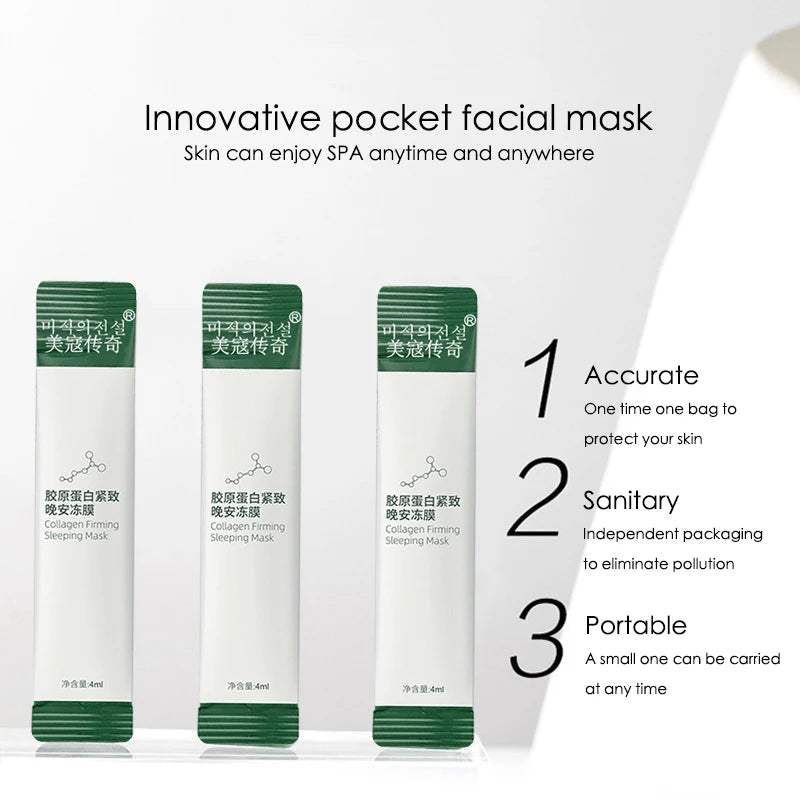 100pcs Korean Collagen Sleeping Facial Masks Moisturizing Anti-wrinkle Repairing Brighten Skin Face Mask Korean Skin Care-Health Wisdom™