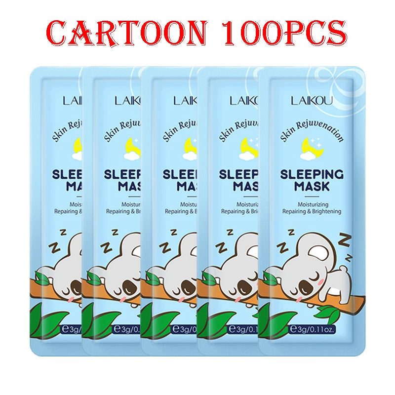 100pcs LAIKOU Sleeping Masks Facial Sakura Snail Seaweed Moisturizing Anti-Aging Whitening Face Mask Creams Masks Skin Care-Health Wisdom™