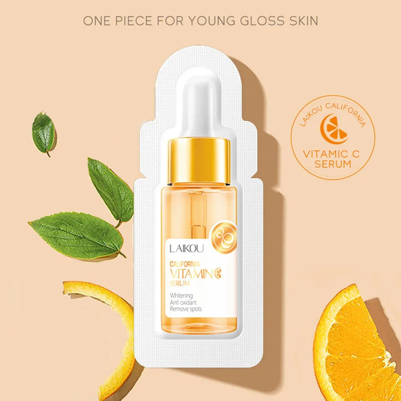 100pcs LAIKOU Vitamin C Serum Facial Essence Moisturizing Hydrating Anti-Aging Anti Wrinkle Whitening Serum Skin Care Products-Health Wisdom™