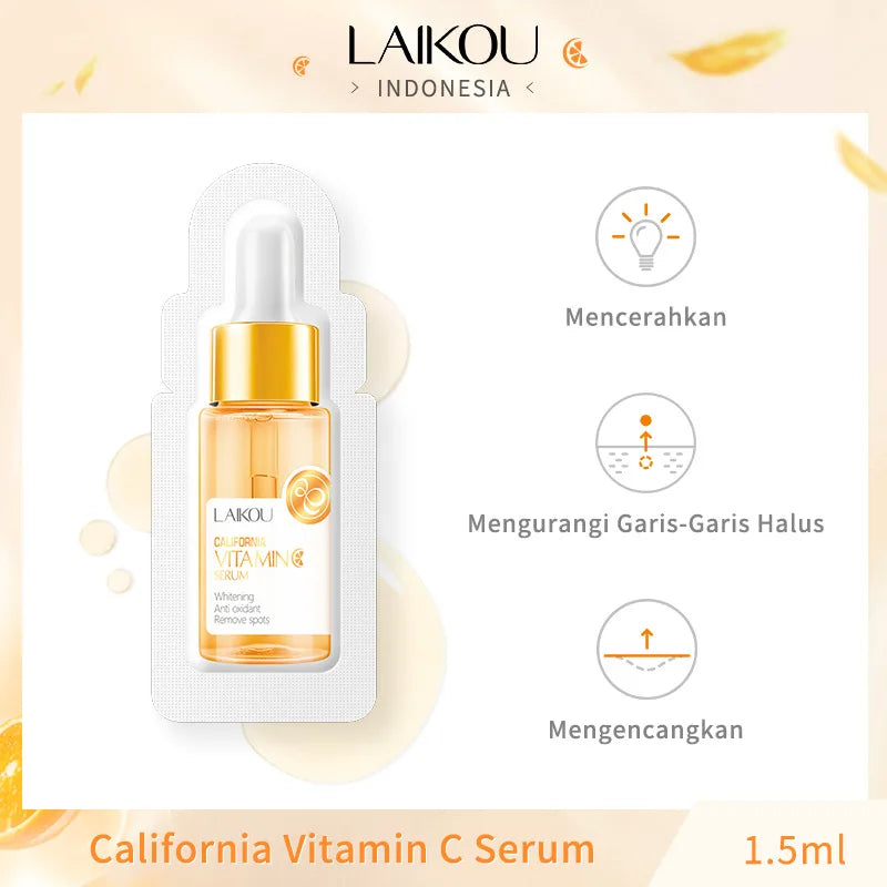 100pcs LAIKOU Vitamin C Serum Facial Essence Moisturizing Hydrating Anti-Aging Anti Wrinkle Whitening Serum Skin Care Products-Health Wisdom™