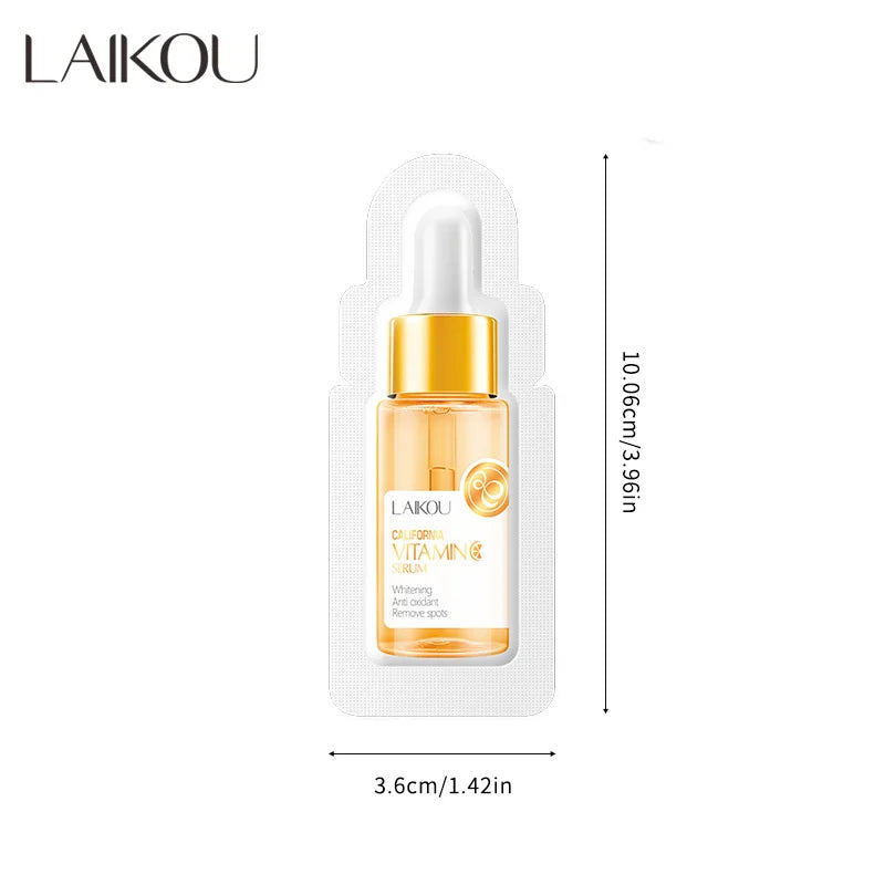 100pcs LAIKOU Vitamin C Serum Facial Essence Moisturizing Hydrating Anti-Aging Anti Wrinkle Whitening Serum Skin Care Products-Health Wisdom™