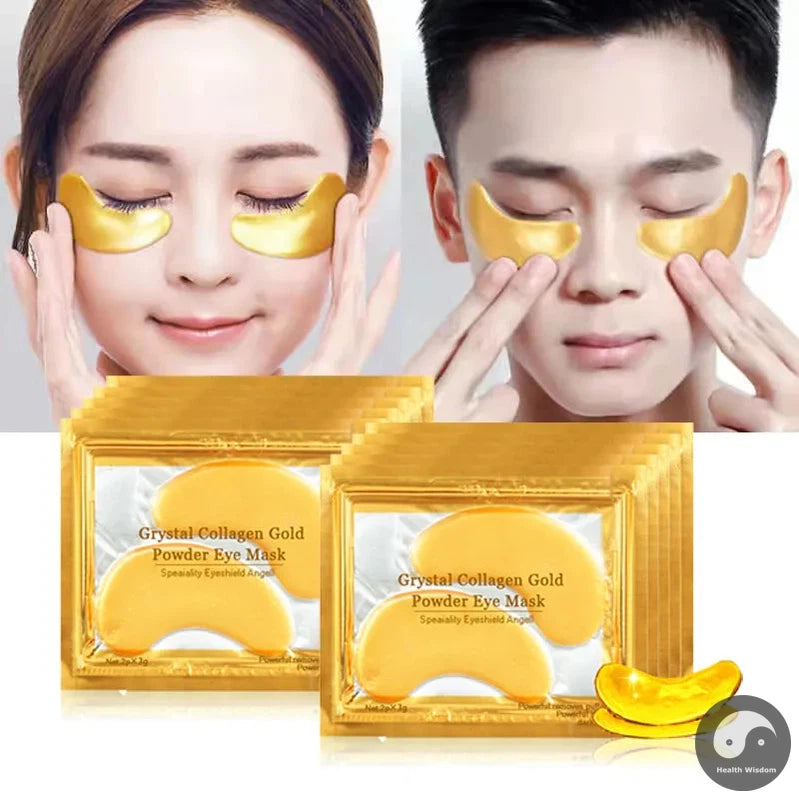 100pcs=50pairs Gold Collagen Eye Mask skincare Anti-Aging Anti Dark Circles Remove Puffiness Moisturizing Eye Patches Skin Care-Health Wisdom™