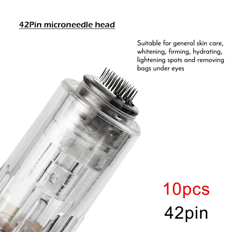 10/50pcs Screw Slot Micro Needle Pen Electric Derma Pen 9pin /12pin /36pin /nano/3D Needles Cartridges for Face Skin Hair Growth-Health Wisdom™