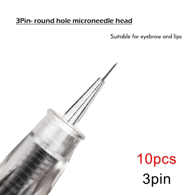10/50pcs Screw Slot Micro Needle Pen Electric Derma Pen 9pin /12pin /36pin /nano/3D Needles Cartridges for Face Skin Hair Growth-Health Wisdom™