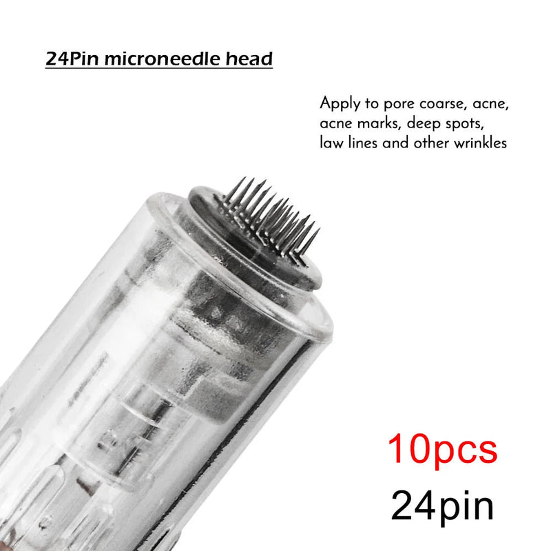 10/50pcs Screw Slot Micro Needle Pen Electric Derma Pen 9pin /12pin /36pin /nano/3D Needles Cartridges for Face Skin Hair Growth-Health Wisdom™