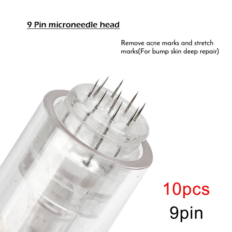 10/50pcs Screw Slot Micro Needle Pen Electric Derma Pen 9pin /12pin /36pin /nano/3D Needles Cartridges for Face Skin Hair Growth-Health Wisdom™