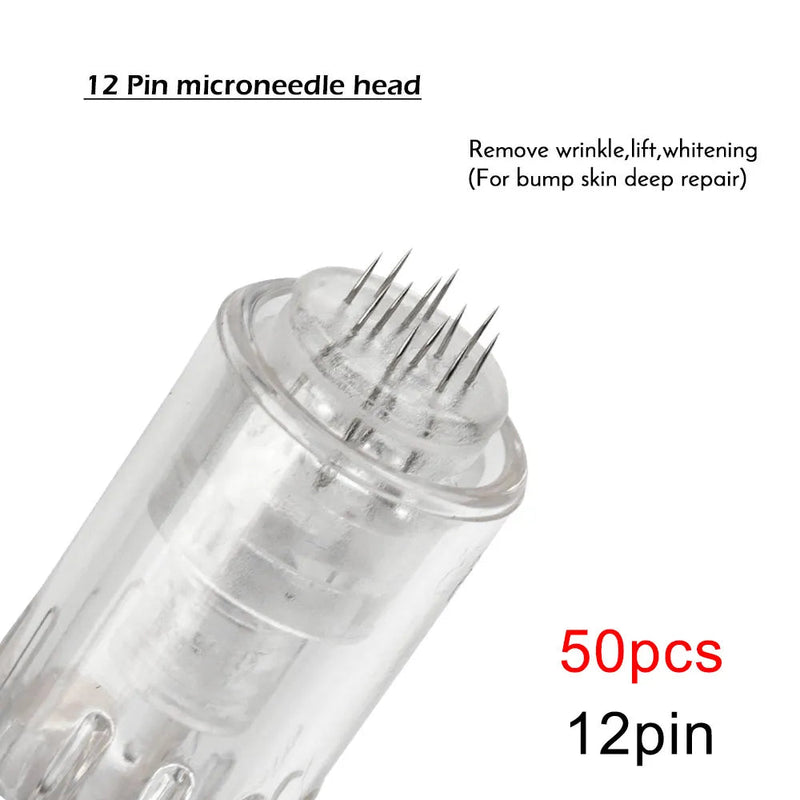 10/50pcs Screw Slot Micro Needle Pen Electric Derma Pen 9pin /12pin /36pin /nano/3D Needles Cartridges for Face Skin Hair Growth-Health Wisdom™