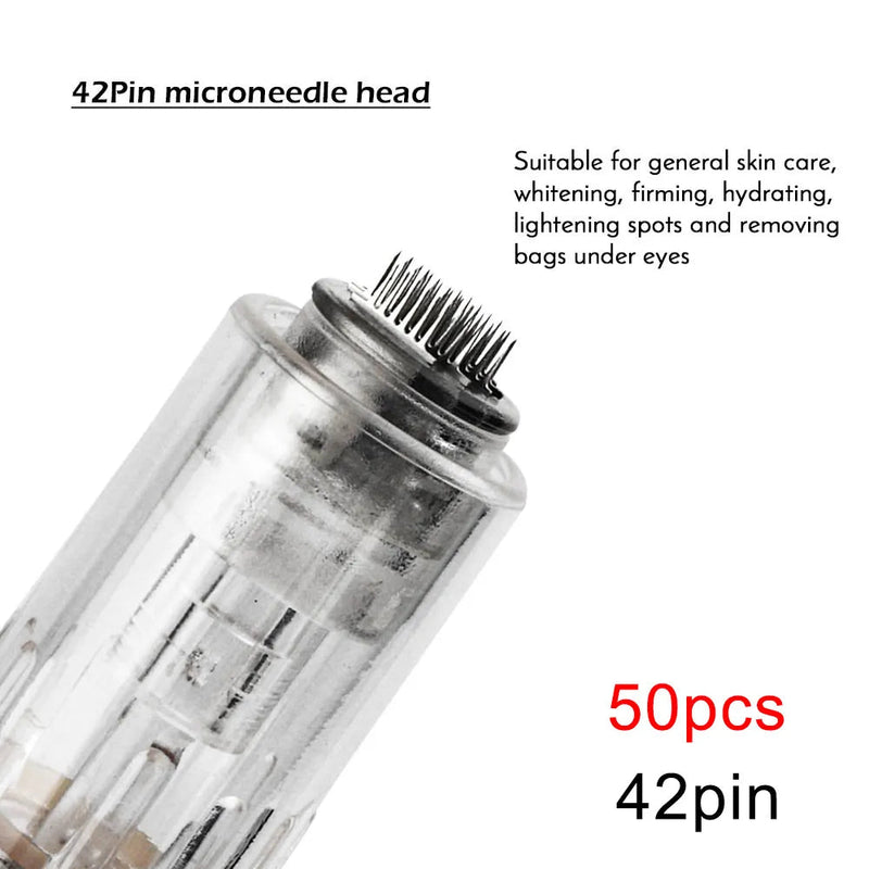 10/50pcs Screw Slot Micro Needle Pen Electric Derma Pen 9pin /12pin /36pin /nano/3D Needles Cartridges for Face Skin Hair Growth-Health Wisdom™