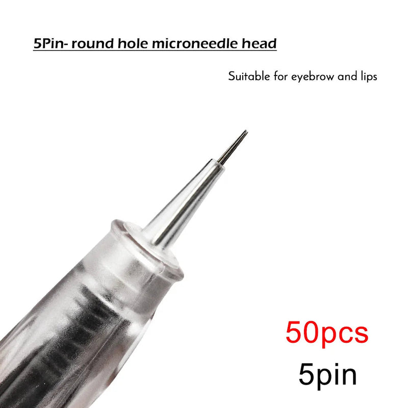 10/50pcs Screw Slot Micro Needle Pen Electric Derma Pen 9pin /12pin /36pin /nano/3D Needles Cartridges for Face Skin Hair Growth-Health Wisdom™