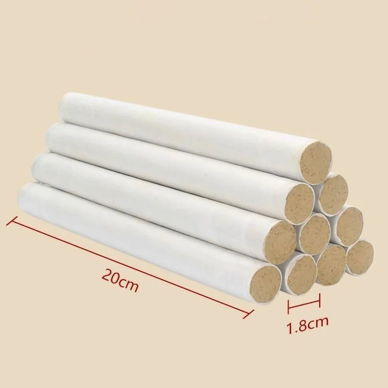 10Pcs Moxibustion Rolls Made from Pure Mugwort Leaves Chinese Herbal Medicine Moxa Sticks Herb Heating Warm Body Massage Plant-Health Wisdom™