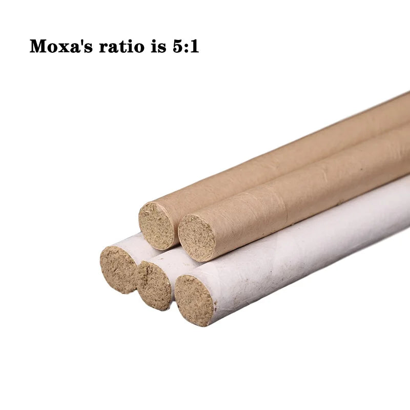 10Pcs Moxibustion Sticks Moxa Roll Burner Box Chinese Medicines Moxas Therapy Acupuncture Massage Warm Uterus Stomach Health-Health Wisdom™