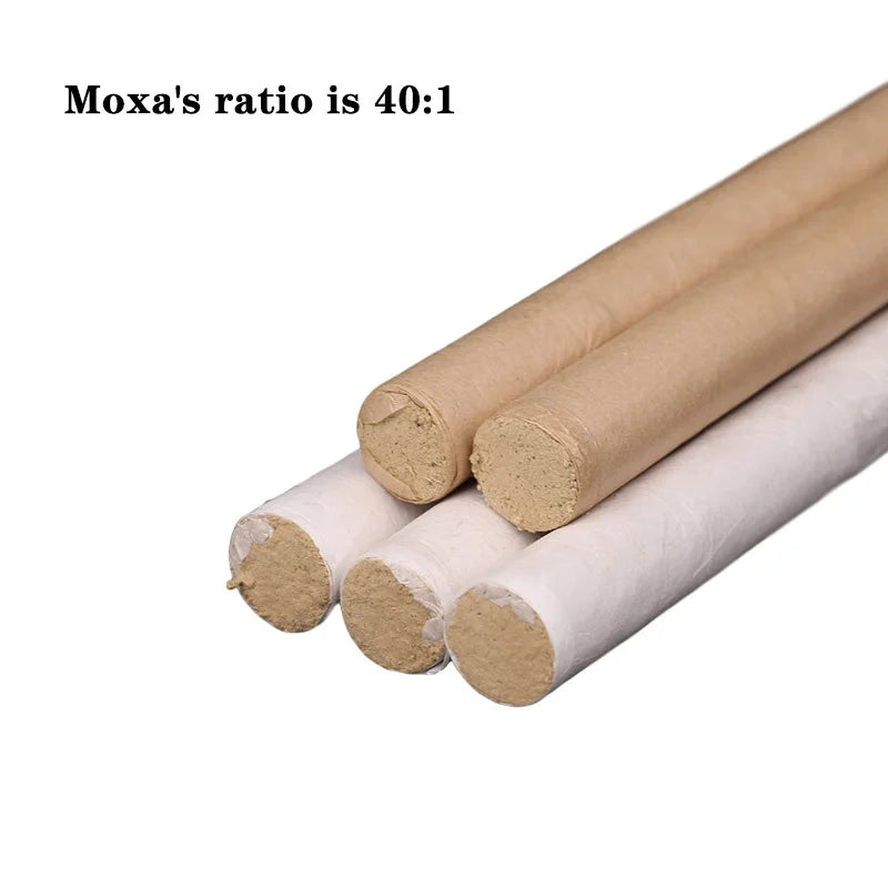 10Pcs Moxibustion Sticks Moxa Roll Burner Box Chinese Medicines Moxas Therapy Acupuncture Massage Warm Uterus Stomach Health-Health Wisdom™