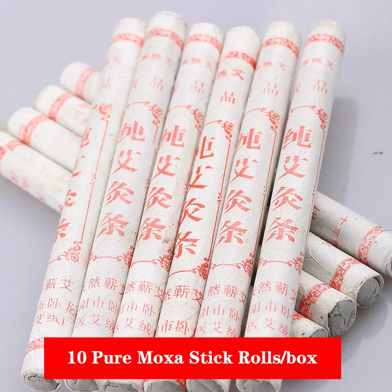10Pcs Pure Moxa Stick Rolls Burn Wormwood Stick Traditional Chinese Massage Therapy For Acupuncture Antistress-Health Wisdom™