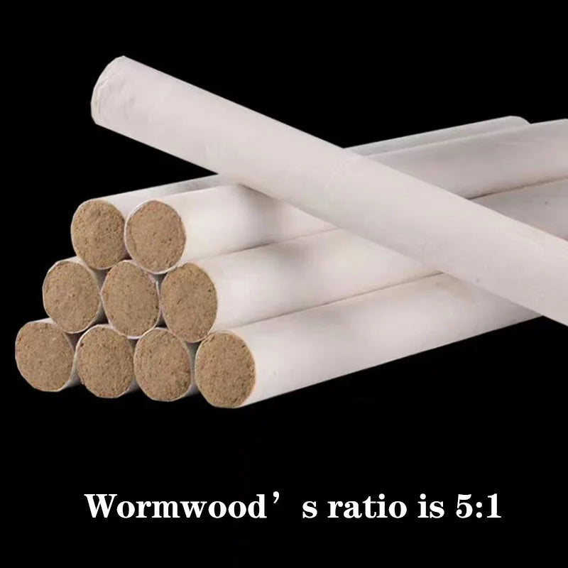 10Pcs/Box Moxibustion Stick Using Pure Nature Wormwood Chinese Medicine Moxa Care Warm Meridian Therapy Relieve Pain Health Care-Health Wisdom™
