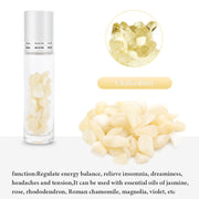 10pcs 10ml Roll On Bottles Natural Gemstone Essential Oil Roller Ball Bottles Transparent Perfumes Oil Liquid with Crystal Chips-Health Wisdom™