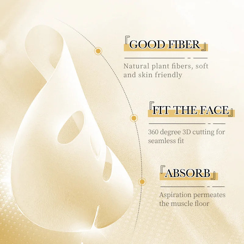 10pcs 24K Gold Facial Masks Face skincare Firming Moisturizing Anti-Aging Anti Wrinkle Face Mask Facial Skin Care Products-Health Wisdom™