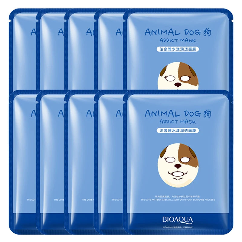 10pcs BIOAQUA Animal Pattern Facial Masks Moisturizing Oil Control Nourishing sknicare Face Mask Facial Skin Care Products-Health Wisdom™