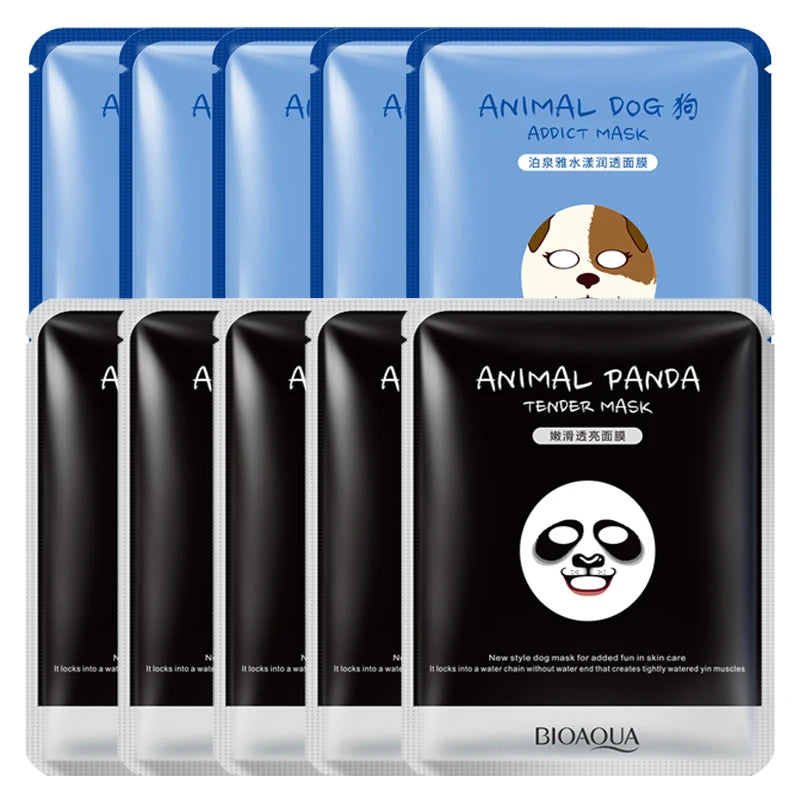 10pcs BIOAQUA Animal Pattern Facial Masks Moisturizing Oil Control Nourishing sknicare Face Mask Facial Skin Care Products-Health Wisdom™