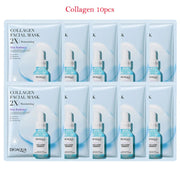 10pcs BIOAQUA Centella Collagen Face Mask Moisturizing Anti-aging Face Sheet Mask Hyaluronic Acid Facial Masks Beauty Skin Care-Health Wisdom™
