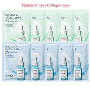 10pcs BIOAQUA Centella Collagen Face Mask Moisturizing Anti-aging Face Sheet Mask Hyaluronic Acid Facial Masks Beauty Skin Care-Health Wisdom™
