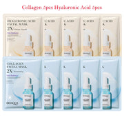 10pcs BIOAQUA Centella Collagen Face Mask Moisturizing Anti-aging Face Sheet Mask Hyaluronic Acid Facial Masks Beauty Skin Care-Health Wisdom™