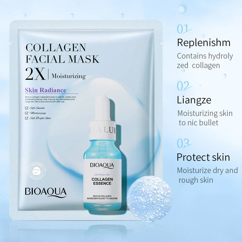 10pcs BIOAQUA Centella Face Mask skincare Moisturizing Anit-aging Face Sheet Mask Hyaluronic Acid Facial Mask Skin Care Products-Health Wisdom™