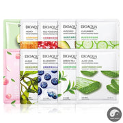 10pcs BIOAQUA Fresh Fruits Face Masks Centella Cucumber Aloe Vera Facial Mask Moisturizing Hydrating Facial Skin Care for Beauty-Health Wisdom™