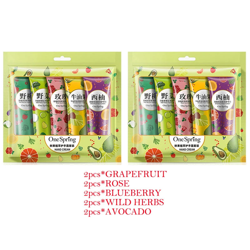 10pcs BIOAQUA Fruit Fragrance Hand Cream Sakura Moisturizing Handcream Sets Hand Care Anti-wrinkle Anti Chap Skin Care for Hands-Health Wisdom™