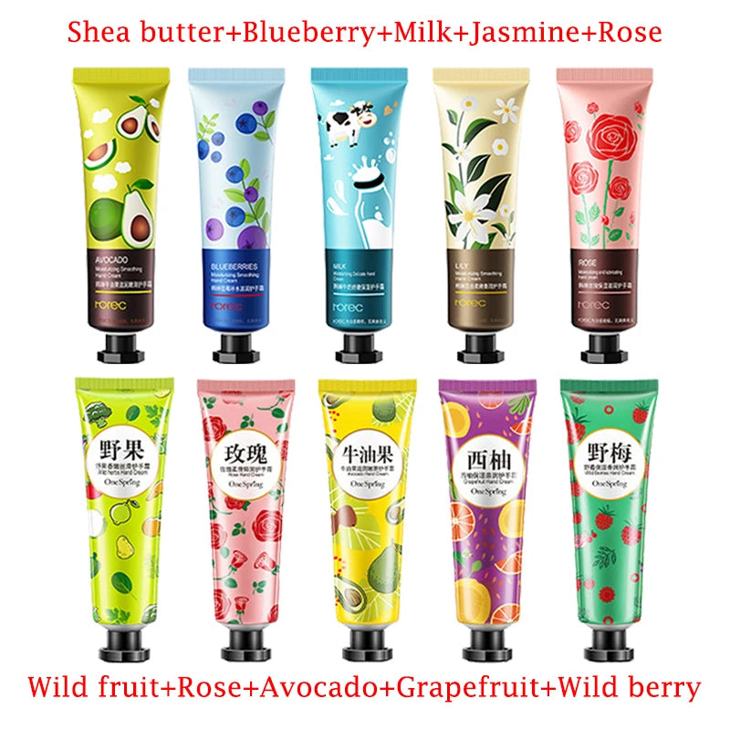 10pcs BIOAQUA Fruits Hand Cream Sets Moisturizing Sakura Hands Cream Anti-chapping Nourishing Repairing Handcream Hand Skin Care-Health Wisdom™