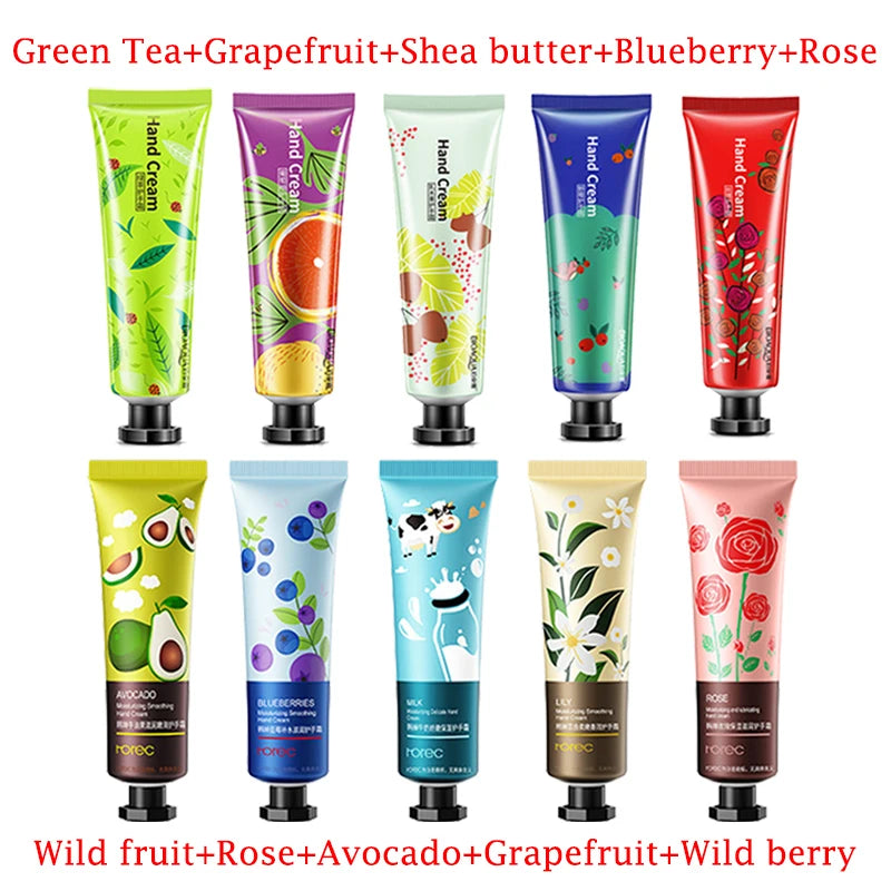 10pcs BIOAQUA Fruits Hand Cream Sets Moisturizing Sakura Hands Cream Anti-chapping Nourishing Repairing Handcream Hand Skin Care-Health Wisdom™