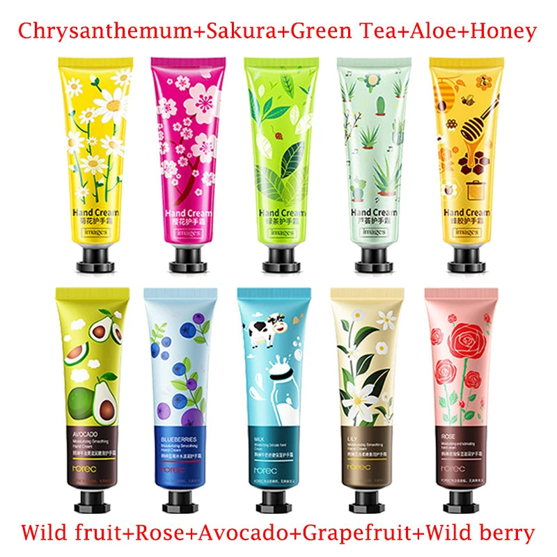 10pcs BIOAQUA Fruits Hand Cream Sets Moisturizing Sakura Hands Cream Anti-chapping Nourishing Repairing Handcream Hand Skin Care-Health Wisdom™