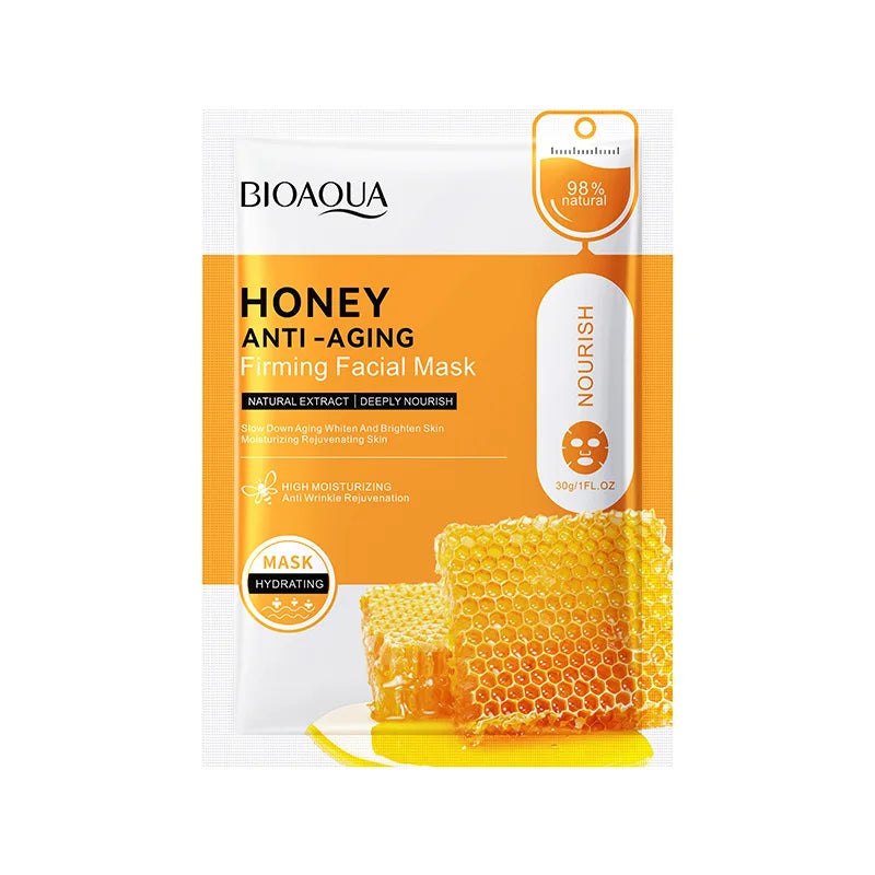 10pcs BIOAQUA Honey Anti-Aging Firming Face Mask Repairing Facial Masks Anti Wrinkle Beauty skincare Masks for Face Skin Care-Health Wisdom™