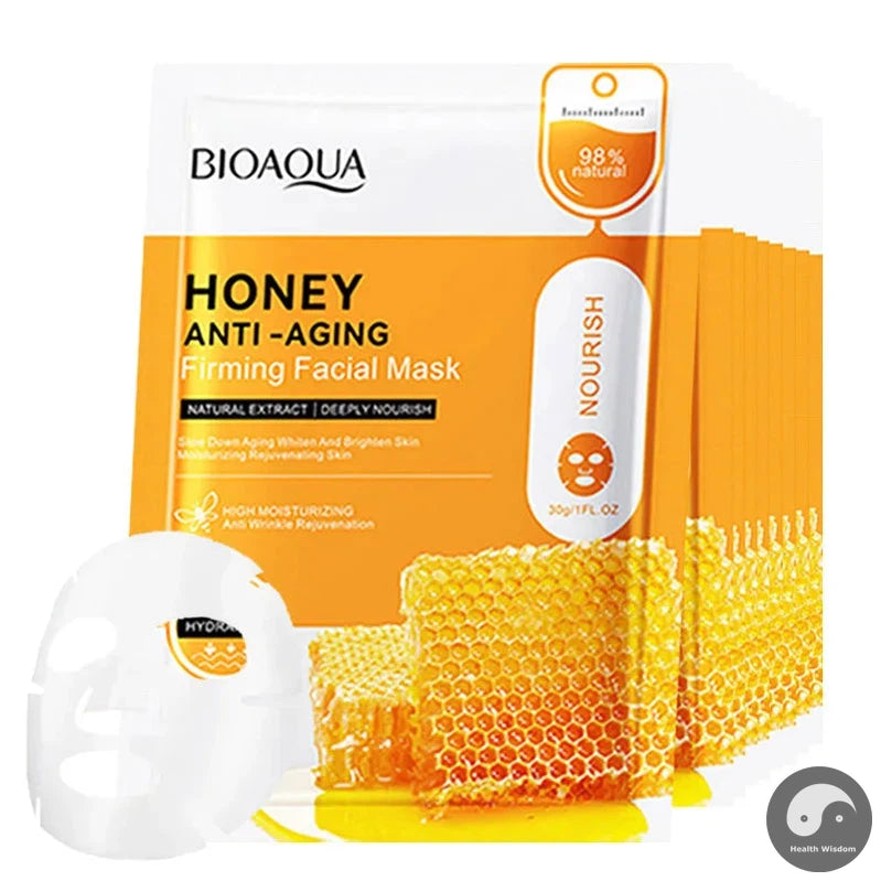 10pcs BIOAQUA Honey Anti-Aging Firming Face Mask Repairing Facial Masks Anti Wrinkle Beauty skincare Masks for Face Skin Care-Health Wisdom™