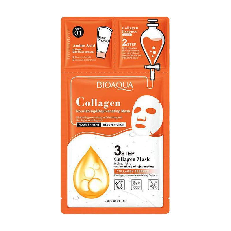 10pcs BIOAQUA Hyaluronic Acid Collagen Face Mask Sets Moisturizing Anti Wrinkle Whitening Facial Masks Skin Care Products-Health Wisdom™