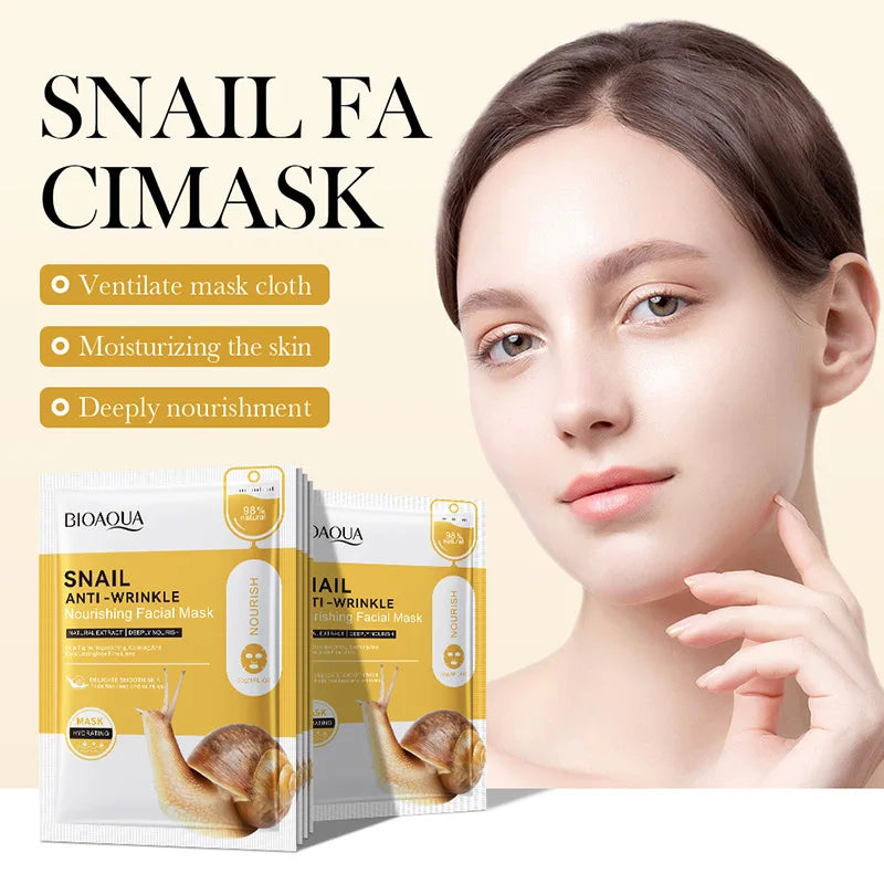 10pcs BIOAQUA Hyaluronic Acid Face Mask skincare Moisturizing Anti-aging Anti Wrinkle Whitening Facial Masks for Face Skin Care-Health Wisdom™