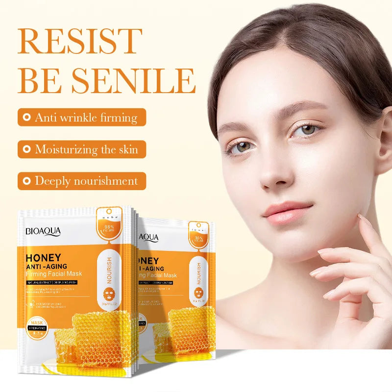 10pcs BIOAQUA Hyaluronic Acid Face Mask skincare Moisturizing Anti-aging Anti Wrinkle Whitening Facial Masks for Face Skin Care-Health Wisdom™