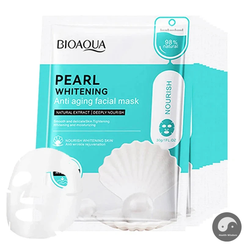 10pcs BIOAQUA Pearl Whitening Face Mask Moisturizing Anti-aging Anti Wrinkles skincare Facial Masks for Beauty Skin Care-Health Wisdom™