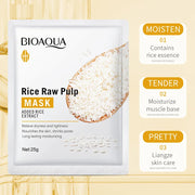10pcs BIOAQUA Rice Raw Pulp Facial Masks skincare Moisturizing Anti-wrinkle Anti-Aging Face Mask Sheets Mask Korean Skin Care-Health Wisdom™