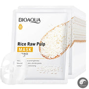 10pcs BIOAQUA Rice Raw Pulp Facial Masks skincare Moisturizing Anti-wrinkle Anti-Aging Face Mask Sheets Mask Korean Skin Care-Health Wisdom™