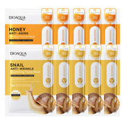 10pcs BIOAQUA Snail Collagen Hyaluronic Acid Face Mask skincare Moisturizing Anti Wrinkle Whitening Facial Masks Face Skin Care-Health Wisdom™