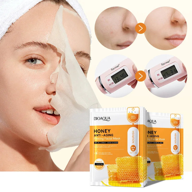 10pcs BIOAQUA Snail Collagen Hyaluronic Acid Face Mask skincare Moisturizing Anti Wrinkle Whitening Facial Masks Face Skin Care-Health Wisdom™