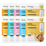 10pcs BIOAQUA Snail Collagen Hyaluronic Acid Face Mask skincare Moisturizing Anti Wrinkle Whitening Facial Masks Face Skin Care-Health Wisdom™