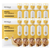10pcs BIOAQUA Snail Collagen Hyaluronic Acid Face Mask skincare Moisturizing Anti Wrinkle Whitening Facial Masks Face Skin Care-Health Wisdom™